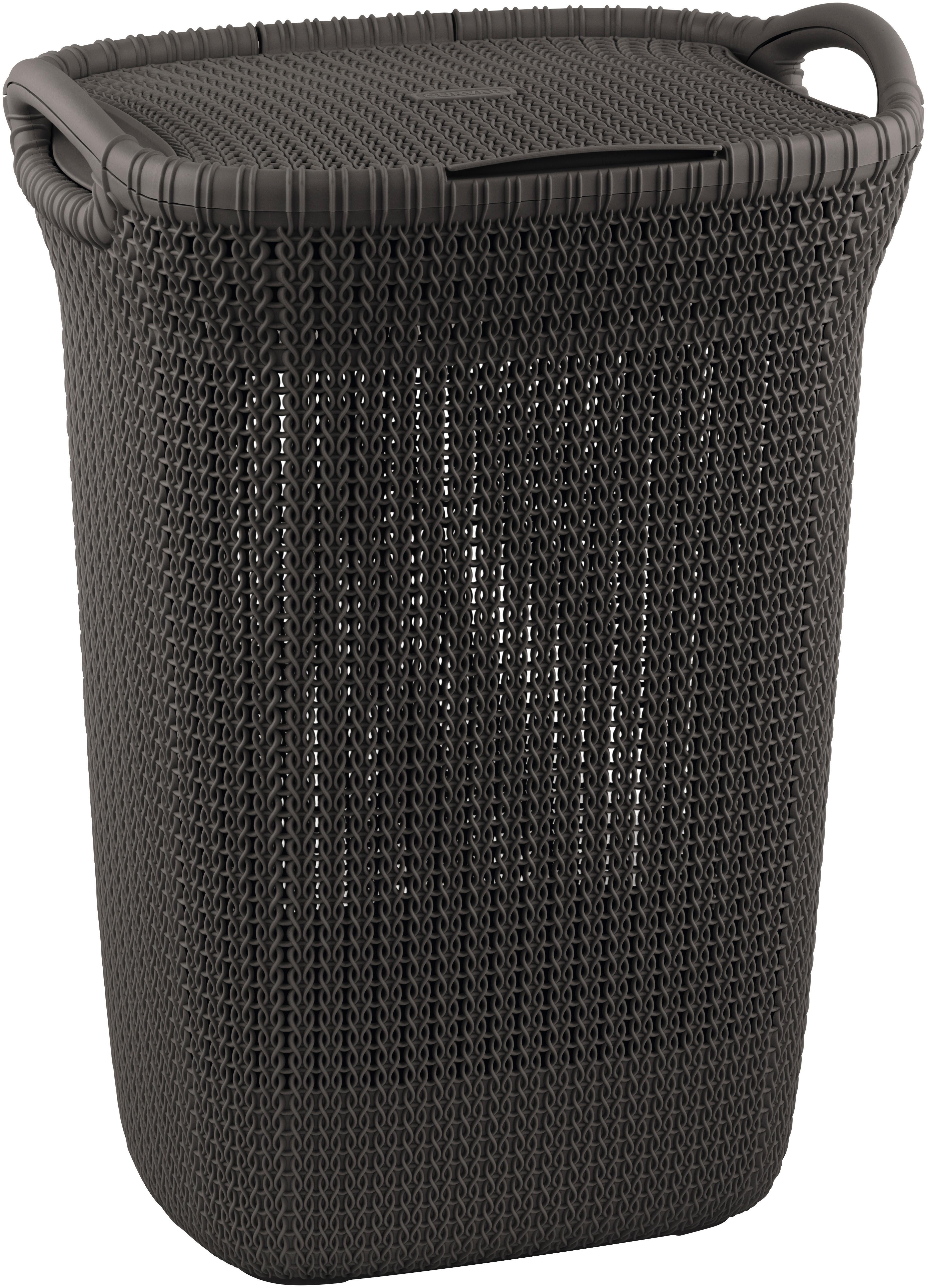 Kôš Na Prádlo Hamper 57 L - tmavě zelená, Moderní, plast (44/60/35cm)