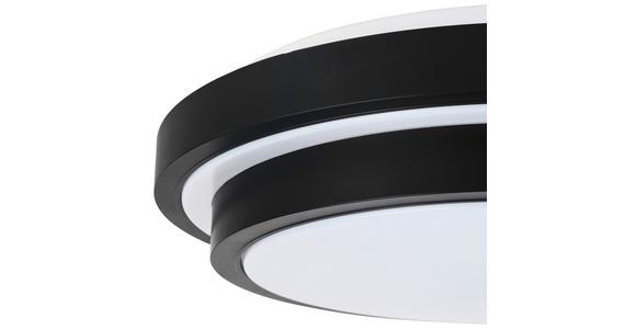LED-Deckenleuchte Lana Ø 41 cm mit Farbwechsler - Schwarz/Weiß, MODERN, Kunststoff/Metall (41/10cm) - Luca Bessoni