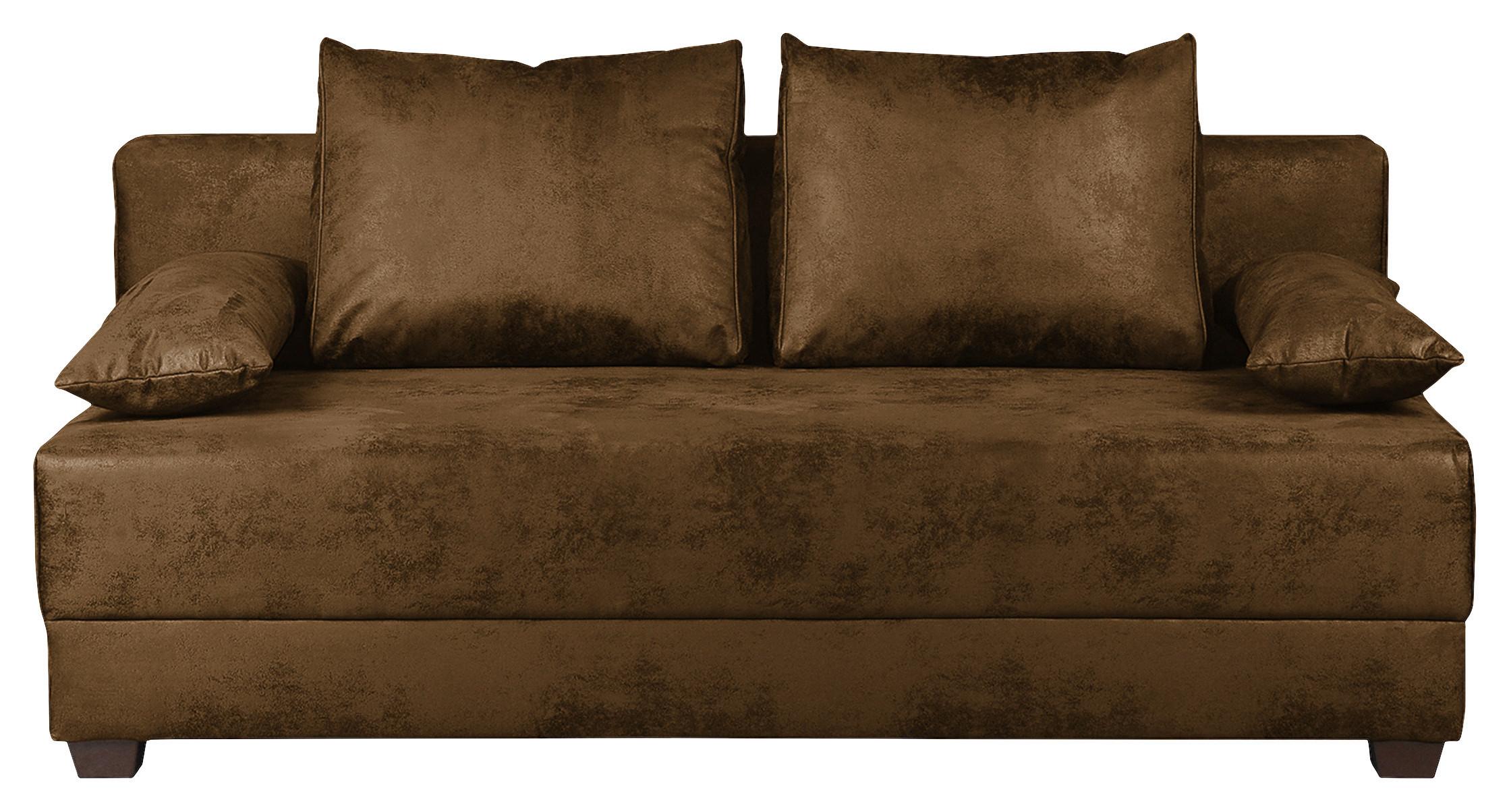 Schlafsofa Dingo, Braun B: 202 cm - Dunkelbraun/Braun, Design, Textil (202/85/110cm) - MID.YOU