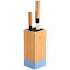 Messerblock Hellblau - Hellbraun/Hellblau, Basics, Holz/Kunststoff (10/10/23cm) - Kesper