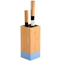 Messerblock Hellblau - Hellbraun/Hellblau, Basics, Holz/Kunststoff (10/10/23cm) - Kesper
