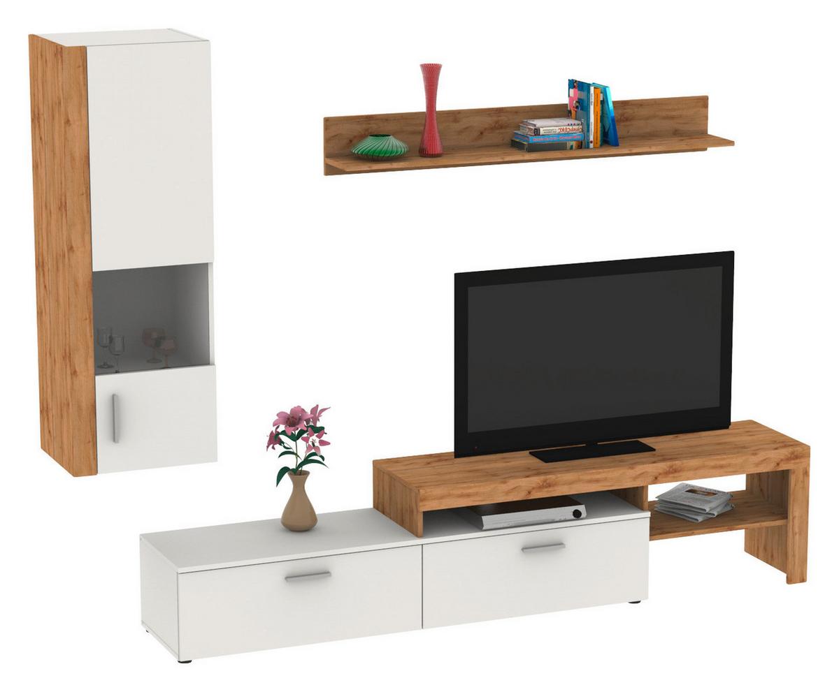 Szekrénysor Iguan - fehér, Modern (250/190/40cm)