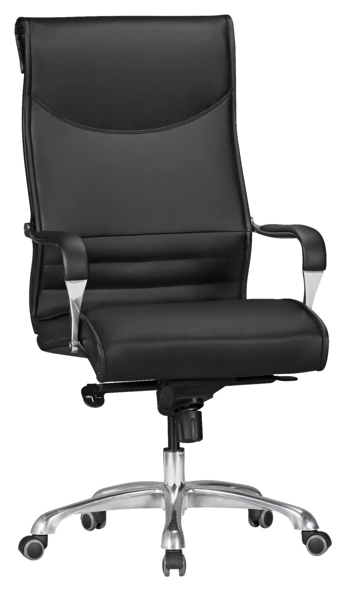 Kancelářske křeslo Bigboss černé - černá/barvy hliníku, Konvenční, kov/textil (61/126/60cm) - MID.YOU