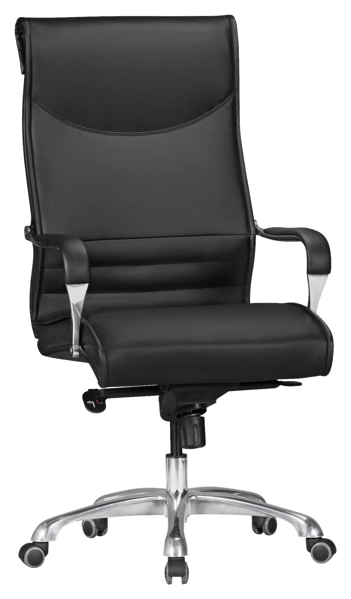 Chefsessel Bigboss Lederlook mit Armstützen + Wippfunktion