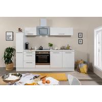 Küchenzeile Rp240wwc mit Geräten 240 cm Weiß - Weiß, KONVENTIONELL, Holzwerkstoff (240cm) - Respekta