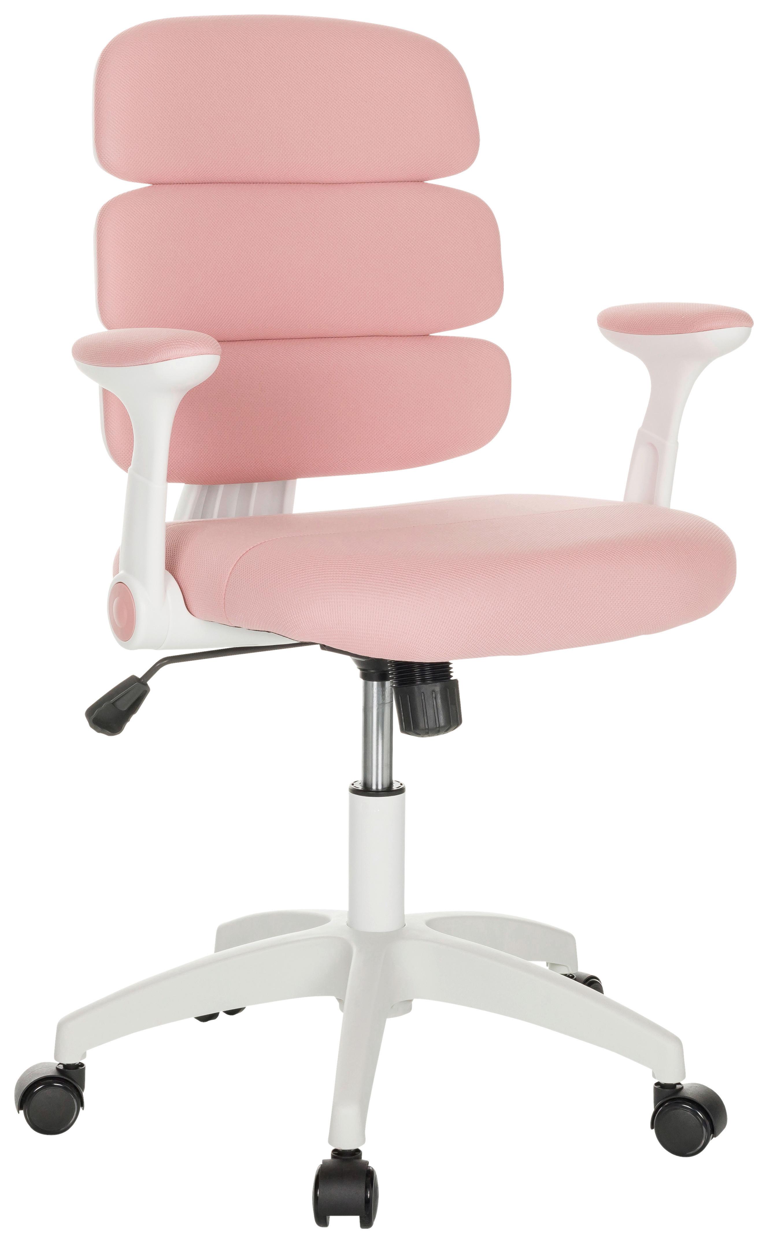 Jugenddrehstuhl Kid Ergolino W - Rosa/Weiß, Basics, Kunststoff/Textil (62/86-97/62cm) - MID.YOU