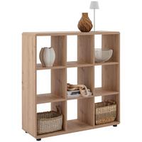 Regal Fontana Plus Eiche Dekor B: 108,8cm, - Eichefarben/Schwarz, MODERN, Holzwerkstoff (108,8/110,2/35cm)