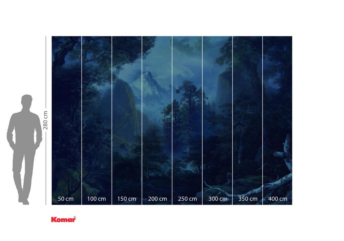 Fototapete Midnight - Braun/Weiß, Trend, Papier (400/280cm) - Komar