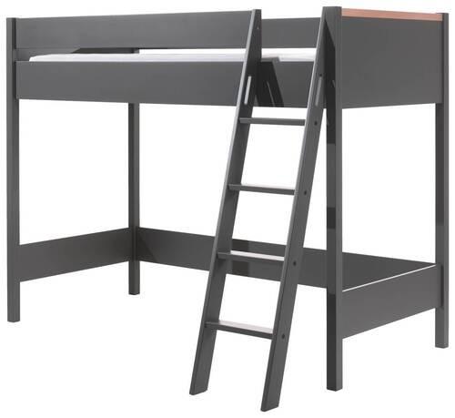 Hochbett London Dunkelgrau 90x200 Cm