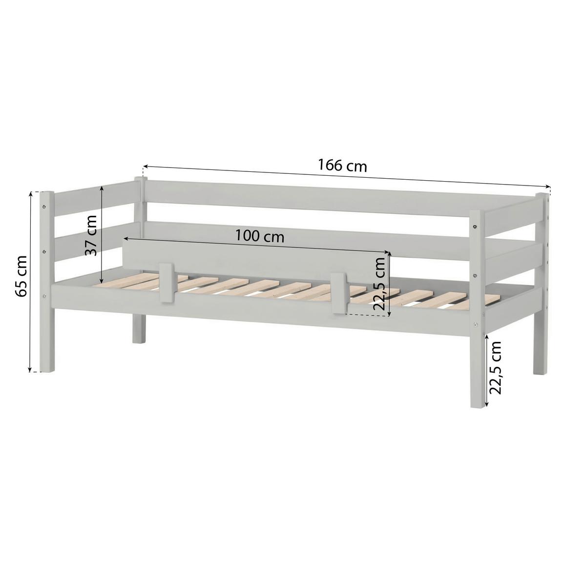 Bettschutzgitter Eco Comfort Grau, B: 100 Cm - Grau, MODERN, Holz (100/22,5/4cm) - MID.YOU