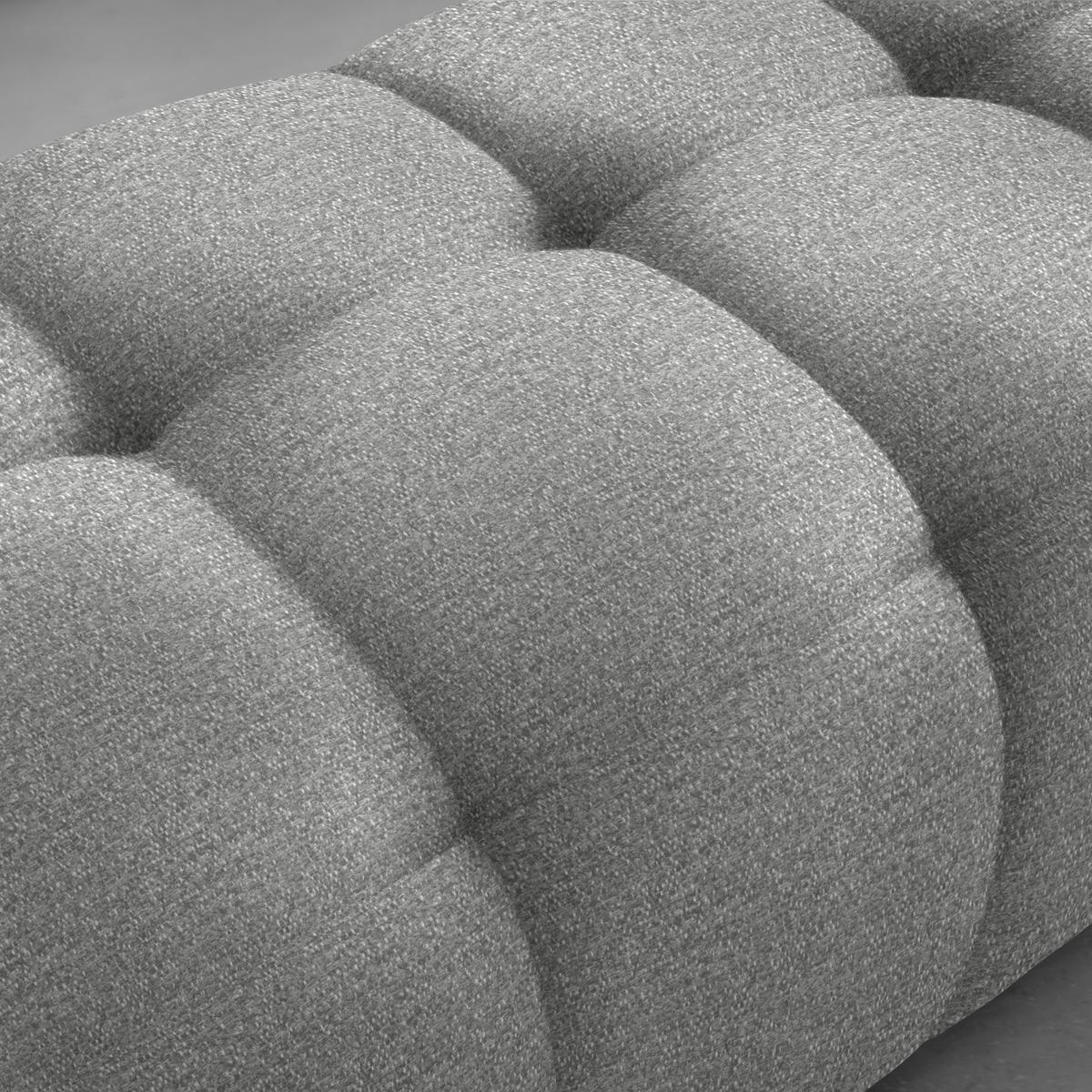 Taburet SOFI, svetlě šedá - černá/světle šedá, Moderní, textil (128/48/70cm) - Premium Living