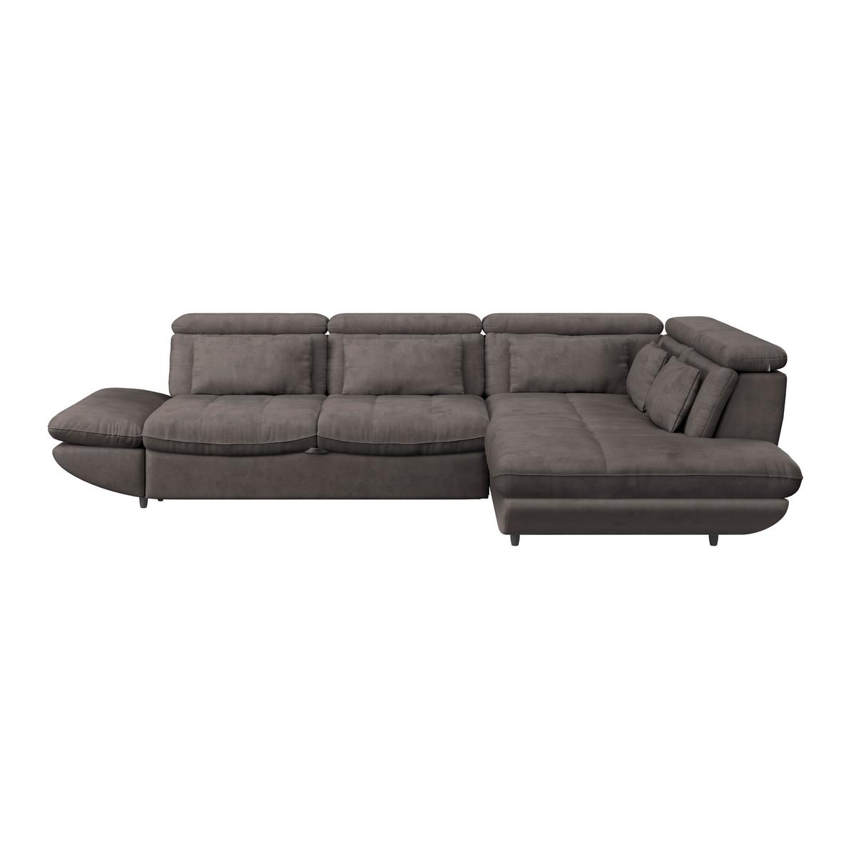 Wohnlandschaft Park - Dunkelbraun/Schwarz, MODERN, Textil (233/311cm) - Luca Bessoni