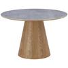 Esstisch Aiden Keramikplatte Grau, B: 120 cm - Eichefarben/Grau, MODERN, Holz/Keramik (120/75/120cm) - MID.YOU