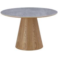 Esstisch Aiden Keramikplatte Grau, B: 120 cm - Eichefarben/Grau, MODERN, Holz/Keramik (120/75/120cm) - MID.YOU