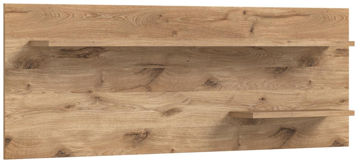 Wandboard Woody Nox Oak B: 160 Cm - Anthrazit, Natur, Holzwerkstoff (160/60/20cm) - MID.YOU