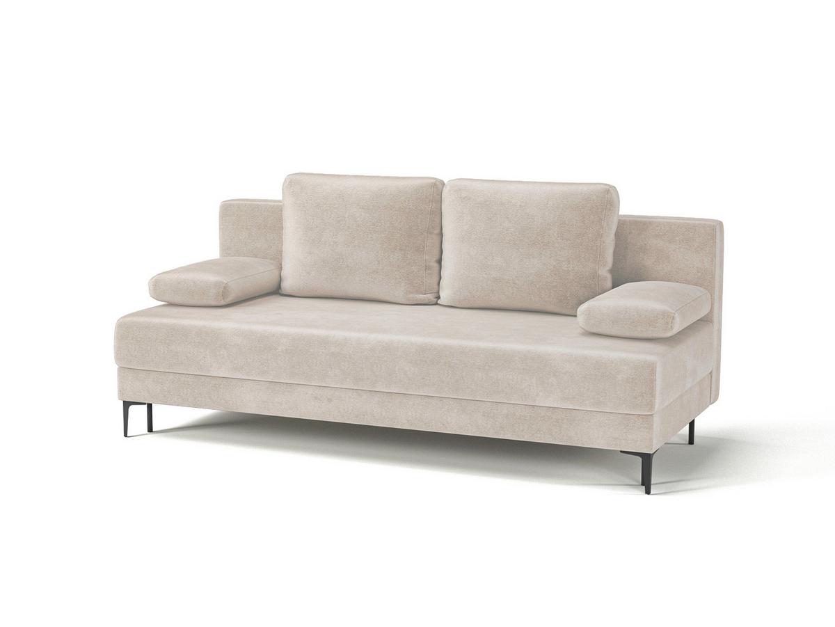 Schlafsofa Leipzig Beige B: 200cm - Beige/Schwarz, Design, Textil (200/78,5/88cm) - MID.YOU