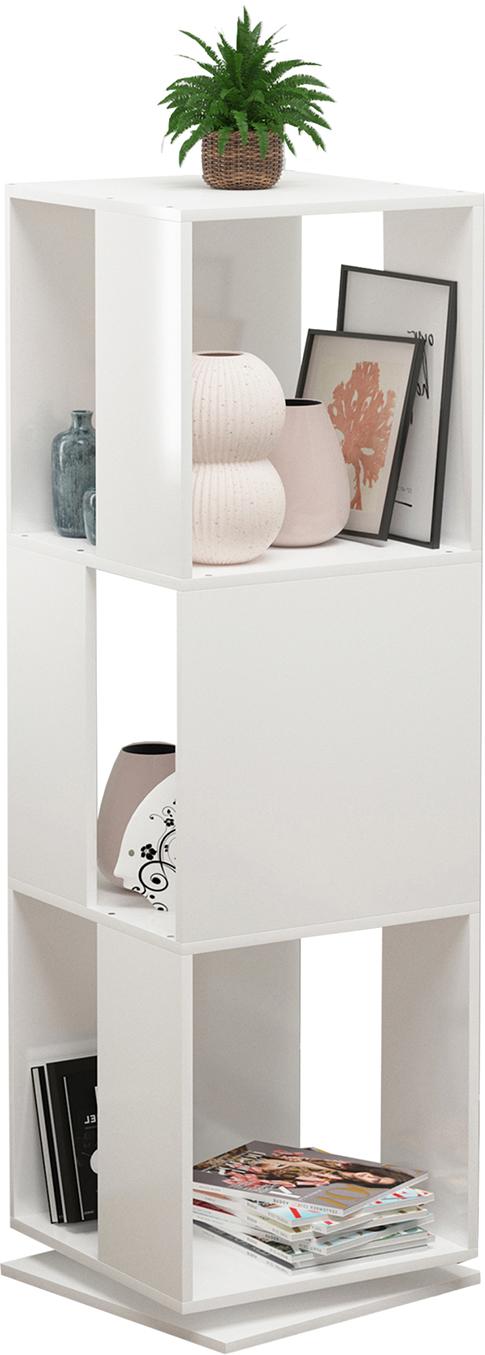 MID.YOU Standregal Drehbar Stifta XL B: 34 cm Weiß