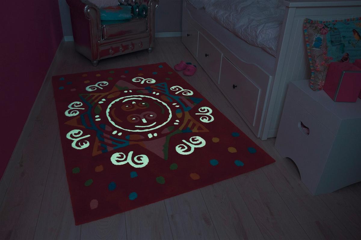Webteppich Rot Spirit Glow 110x160 cm - Rot, Basics, Textil (110/160cm) - Kayoom