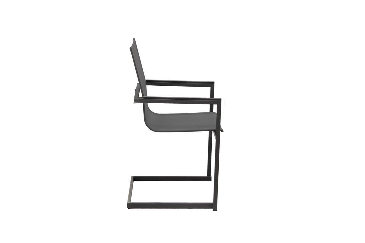 Gartenstuhl Sophia - Anthrazit/Grau, Basics, Kunststoff/Metall (50/56/90cm) - Gardenson