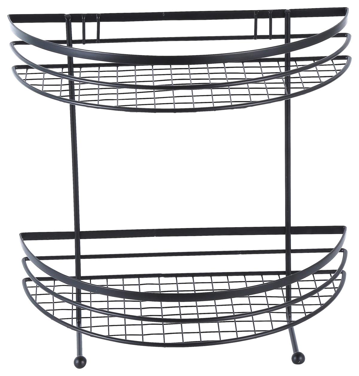 Duschregal Napoli 3 B992483-4 - Schwarz, KONVENTIONELL, Metall (24/12/25cm) - Ondega