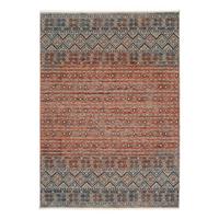 Webteppich Korsika - Blau/Terracotta, Design, Textil (65/130cm) - Novel