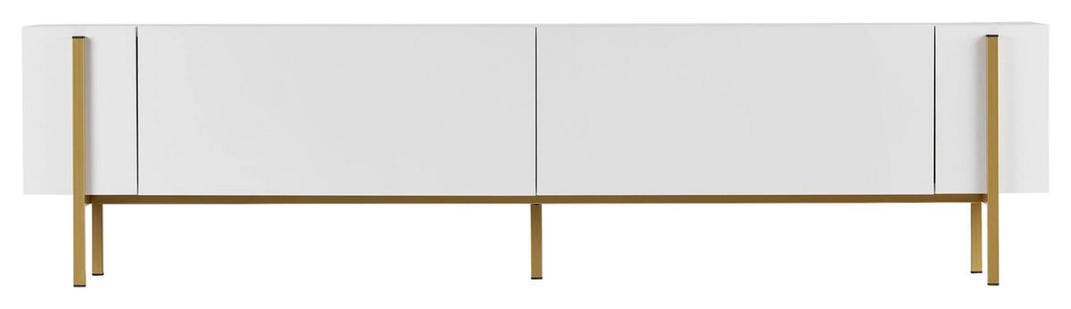 TV-ELEMENT Weiß/Gold B: 180cm - Goldfarben/Weiß, MODERN, Holzwerkstoff (180/45/30cm)