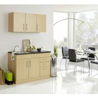 Miniküche Toronto Buchefarben/graphit B: 120 Cm - Buchefarben/Graphitfarben, MODERN, Holzwerkstoff (120cm) - Held