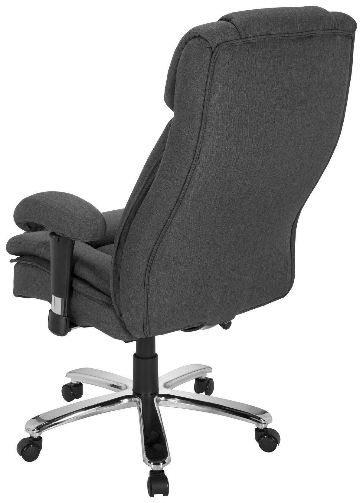 Chefsessel Builder Xxl I Dunkelgrau - Dunkelgrau/Silberfarben, MODERN, Kunststoff/Textil (76/123/81cm) - MID.YOU