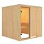 Bio-Sauna Cannes mit externer Steuerung (Kombi-Sauna) - Naturfarben, MODERN, Holz (196/198/196cm) - Karibu Bio-Sauna Cannes mit externer Steuerung (Kombi-Sauna) - Naturfarben, MODERN, Holz (196/198/196cm) - Karibu