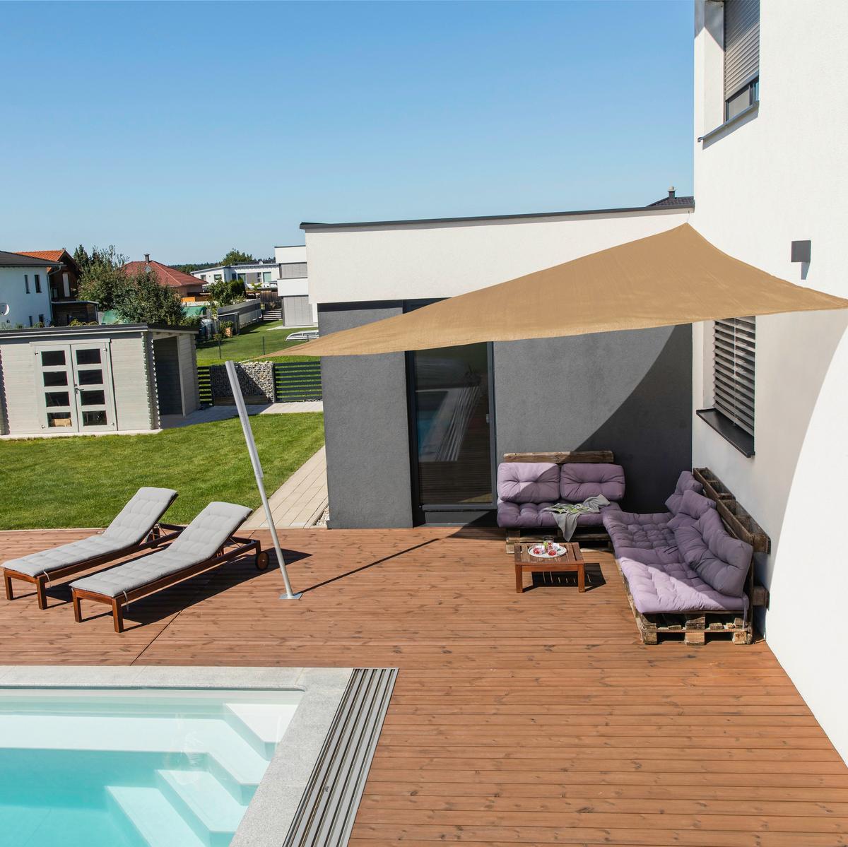 Sonnensegel Dreieck 5x5x5 m - Beige, Basics (500/500/500cm)