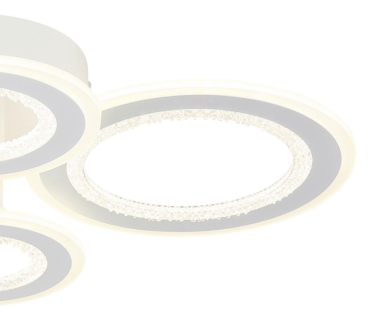 LED-Deckenleuchte 3000/4200/6000k - Klar/Weiß, Design, Kunststoff/Metall (59/42/12cm) - Globo