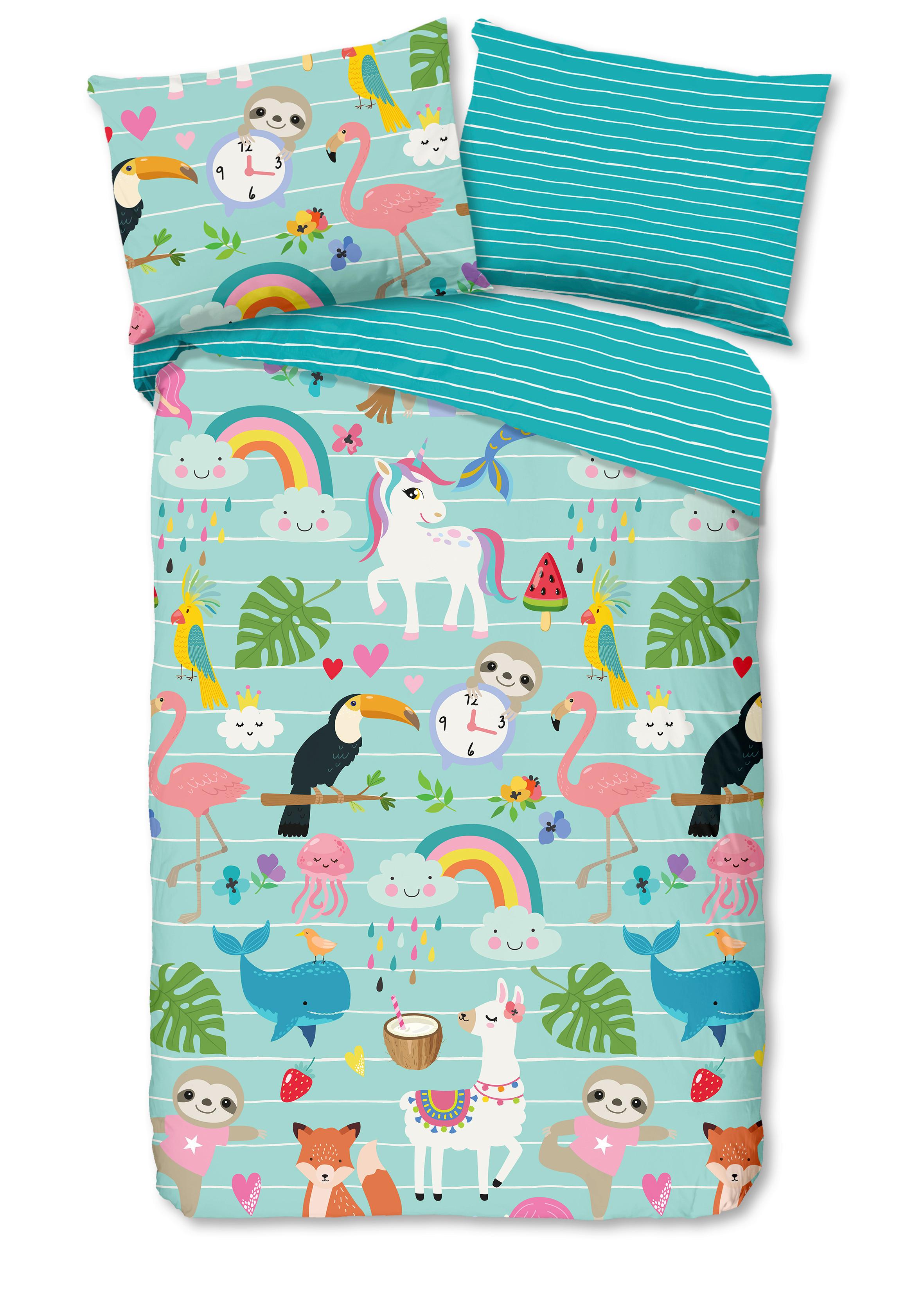 Kinderbettwäsche Festen Multicolor 140x200 Cm - Multicolor, Trend, Textil (140/200cm)