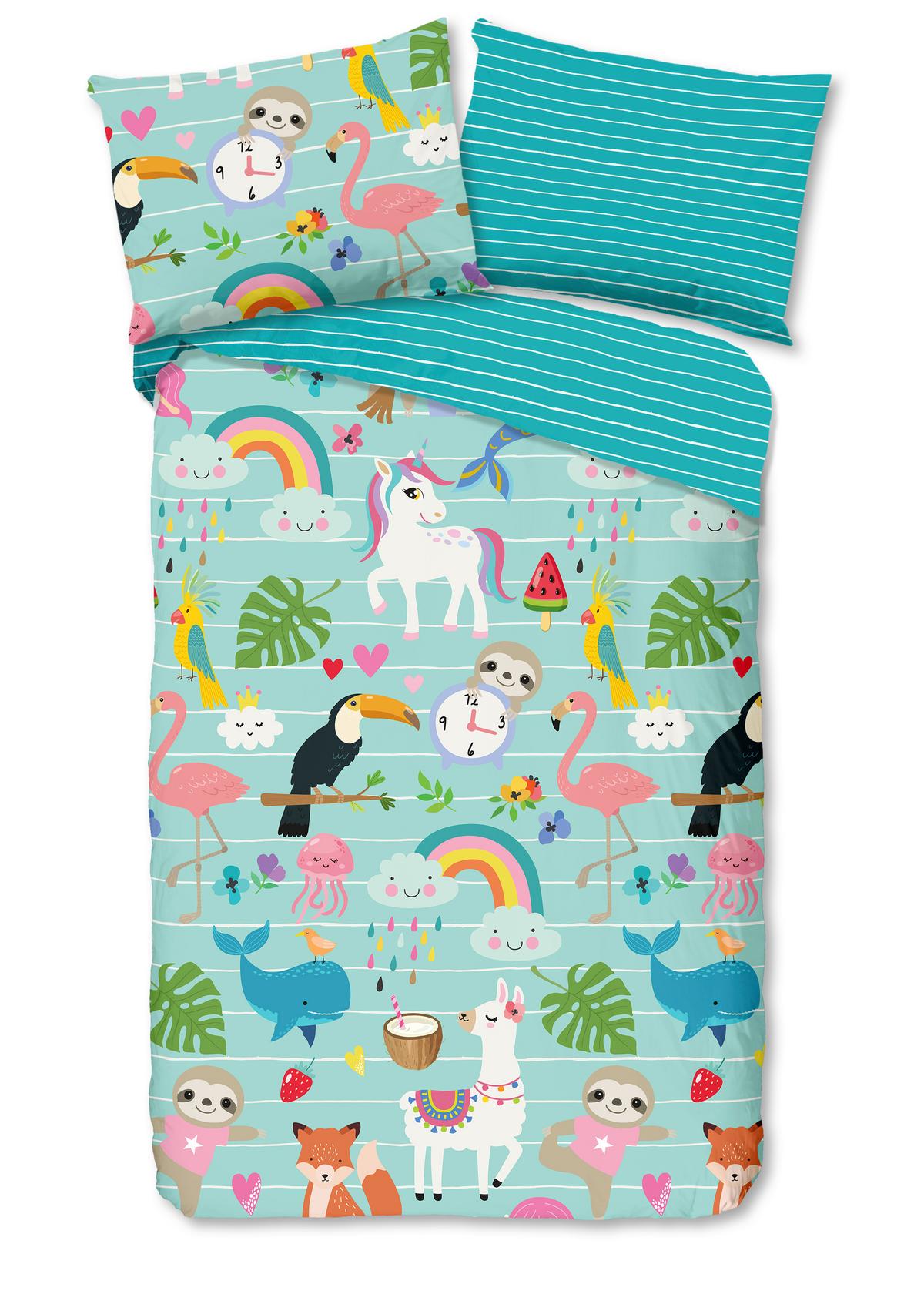 Kinderbettwäsche Festen Multicolor 140x200 Cm - Multicolor, Trend, Textil (140/200cm)