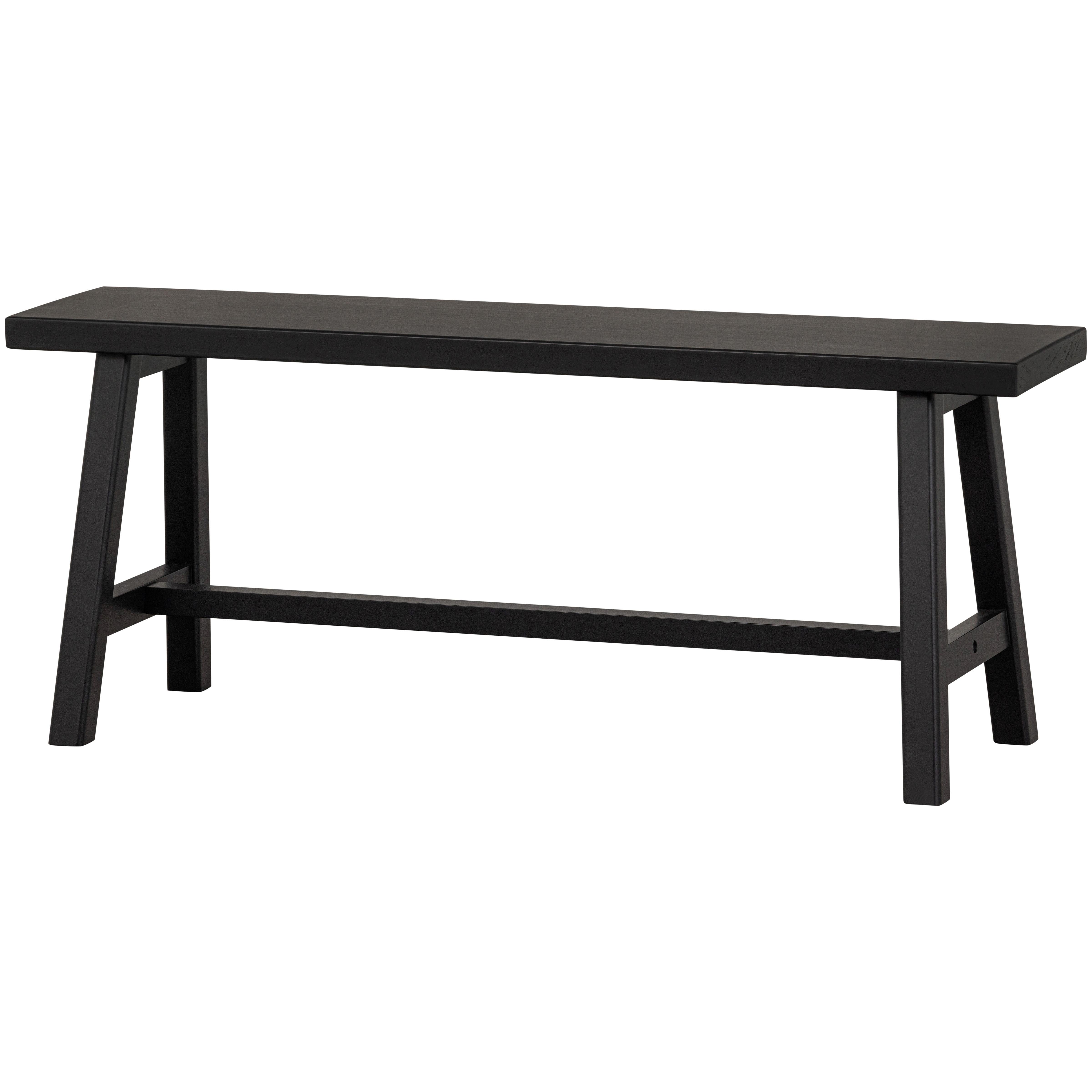 Sitzbank Imma Schwarz B: 110 cm - Schwarz, Design, Holz (110/45/35cm) - Livetastic