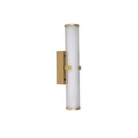 Bad-wandleuchte Clamp Ip44 Klar/weiß/goldfarben L: 43 Cm - Klar/Goldfarben, Basics, Glas/Metall (43/8,5/5cm)