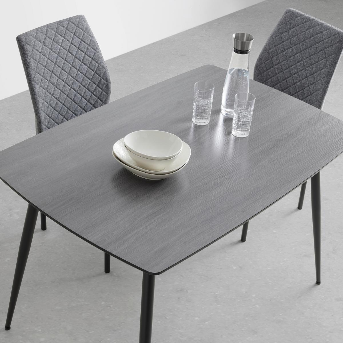 Jedálenský stôl ADAM 120x80 cm - čierna/sivá, Basics, kov/kompozitné drevo (120/80/75cm) - Mömax