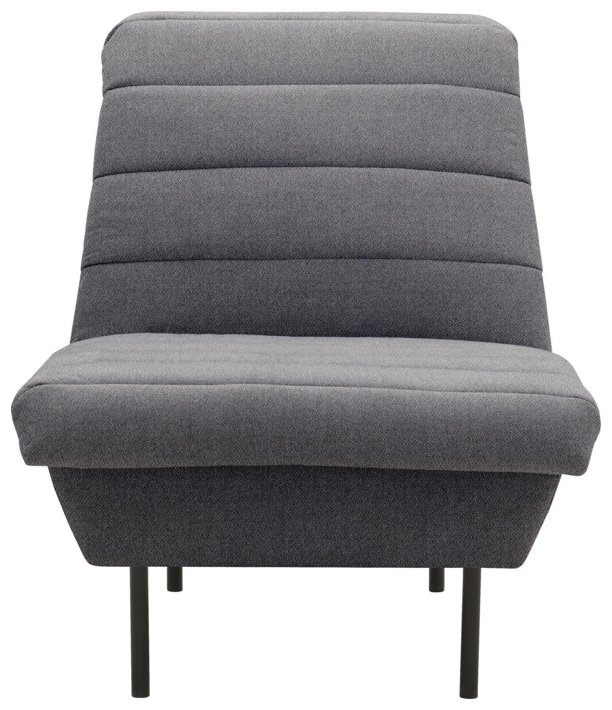 Sessel Looks Ix - Blaugrau/Schwarz, Design, Textil (72/92/103cm) - LOOKS by W.Joop