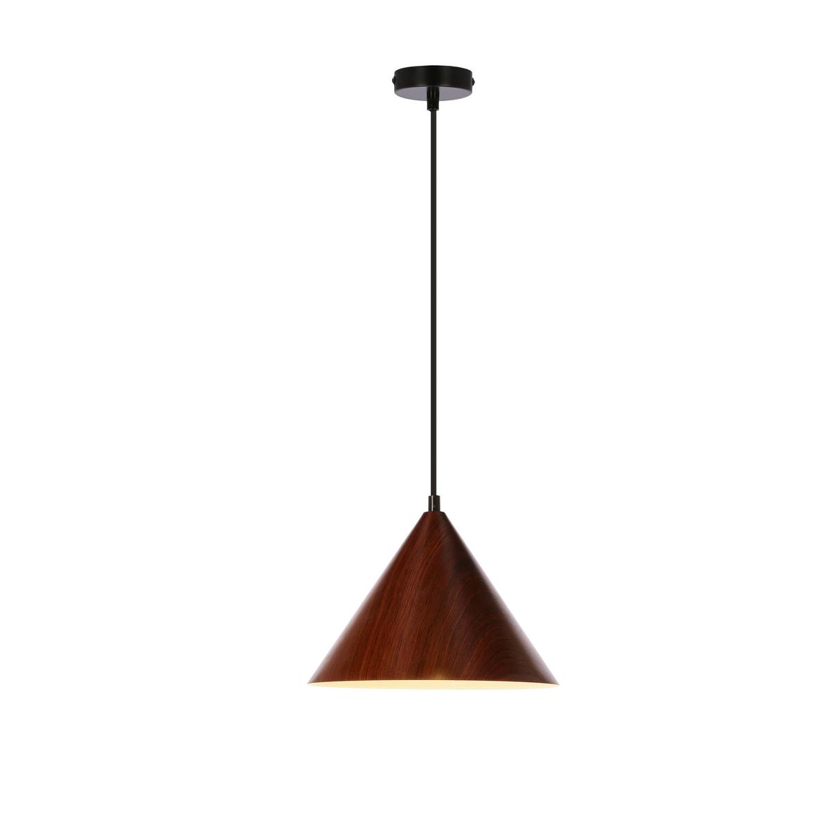 Pendelleuchte 31-23438 Dunca - Nussbaumfarben/Schwarz, Design, Metall (25/25/110cm)
