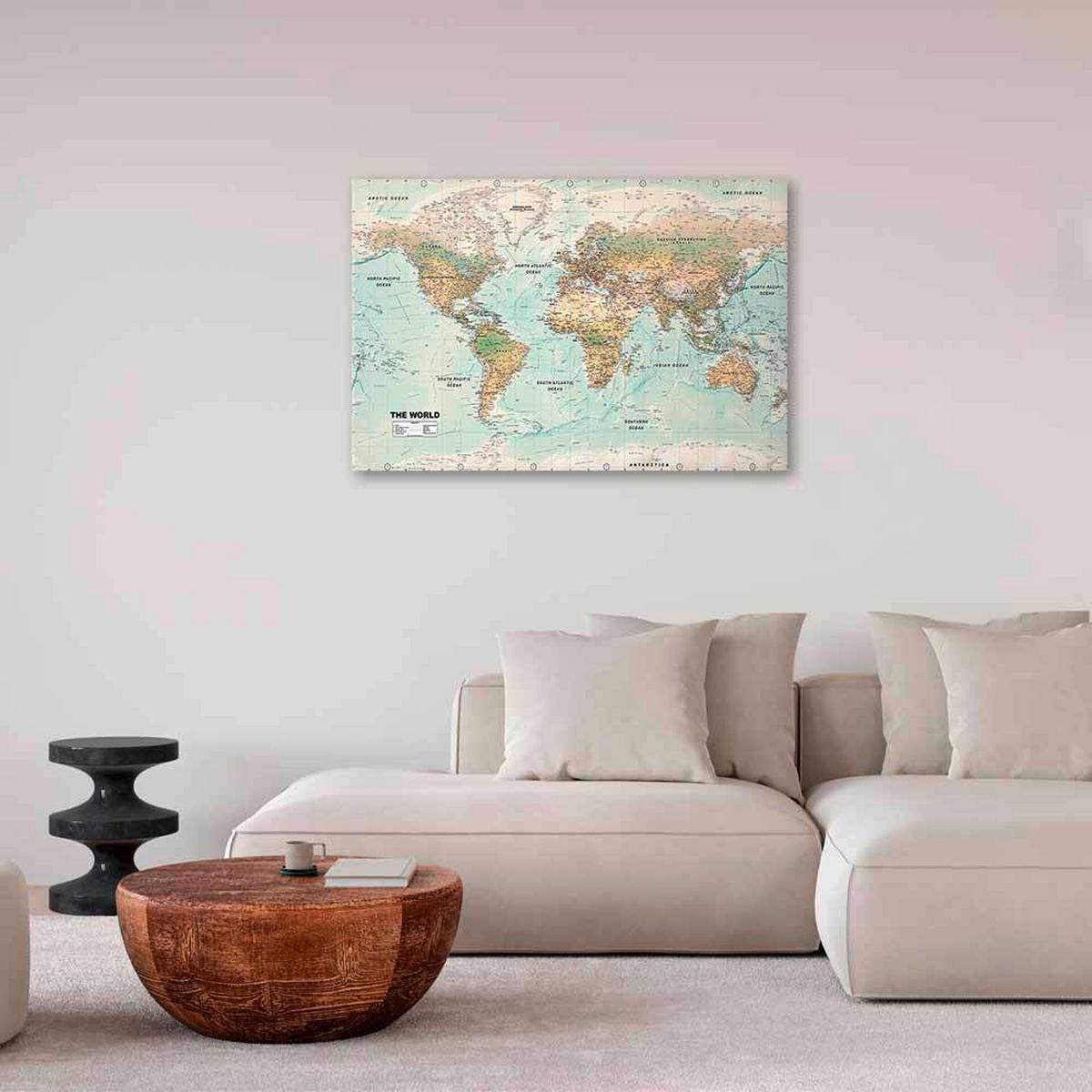 Leinwandbild Beige Mintgrün B: 120 Cm - Beige/Mintgrün, Basics, Holz/Textil (120/80/1,2cm) - artgeist