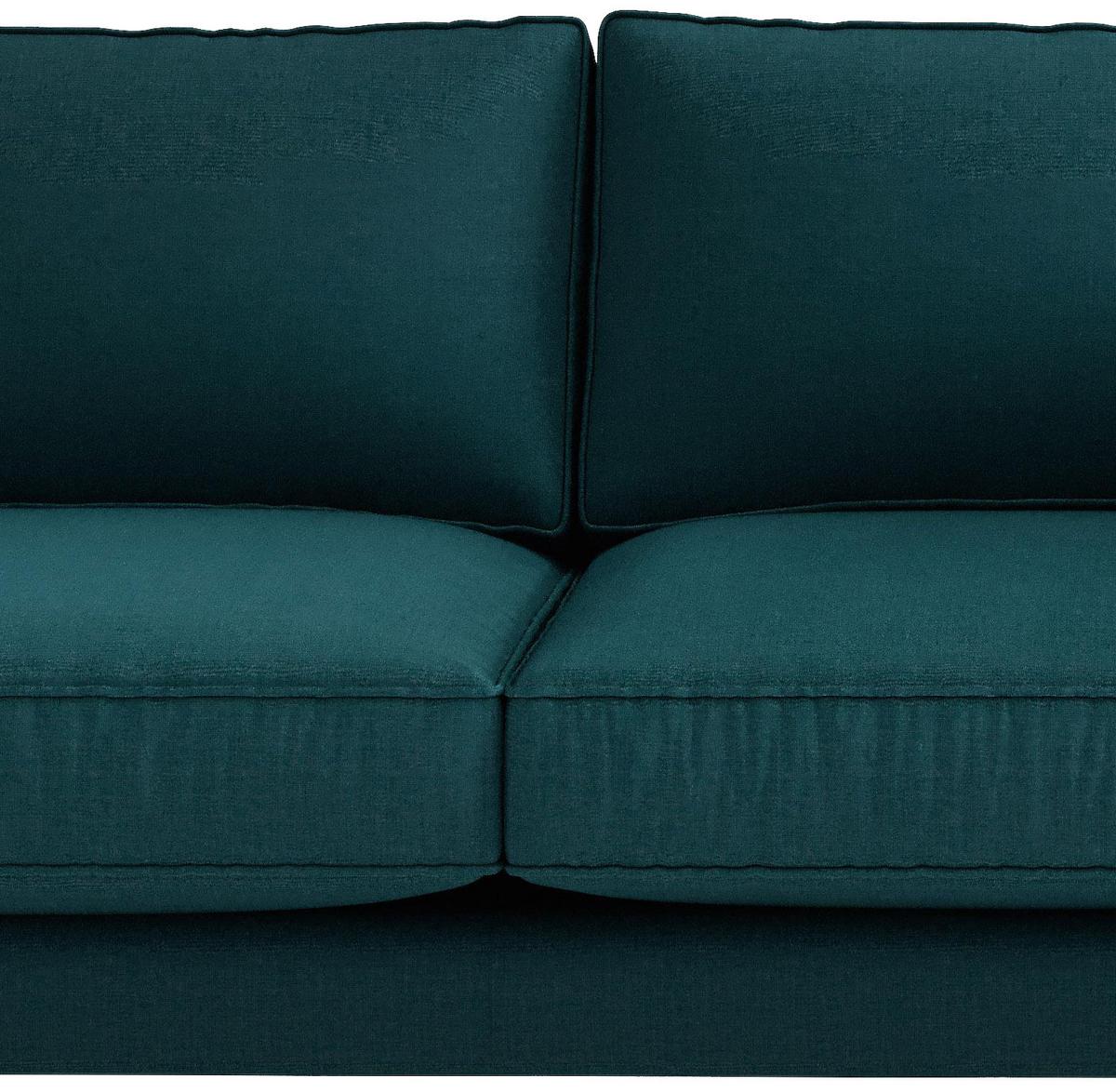 Sitzgarnitur Austin - Dunkelgrün/Edelstahlfarben, Design, Textil - Livetastic