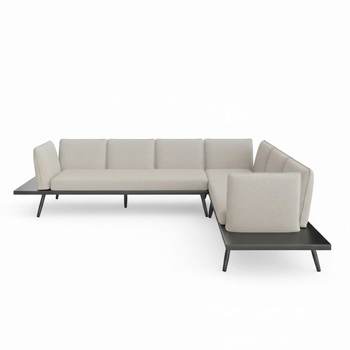 TERASOVÁ SEDACIA SÚPRAVA JOANNA - čierna, Modern, kov (300/78/80cm) - Bessagi Garden