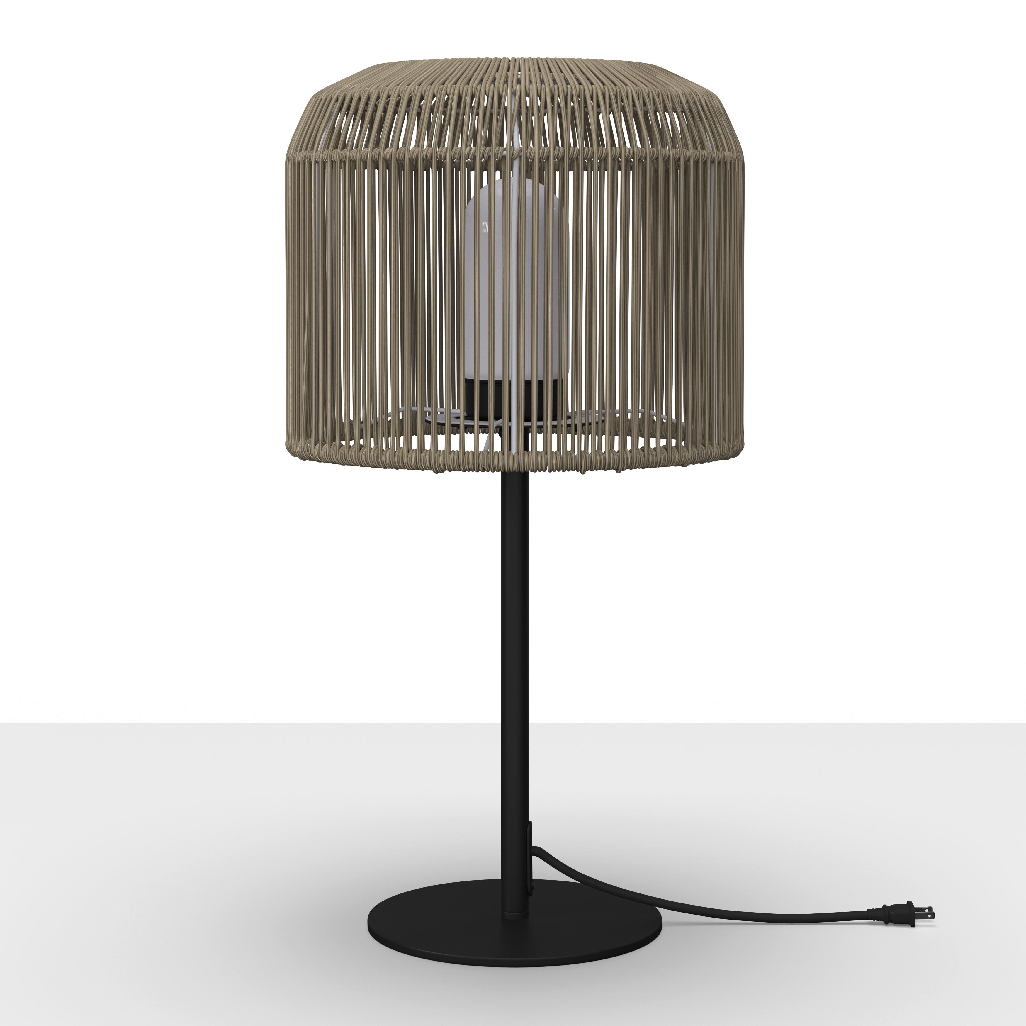 STOLNÍ LAMPA IVO - černá/zelená, Moderní, kov/plast (30/58/30cm) - Bessagi Garden