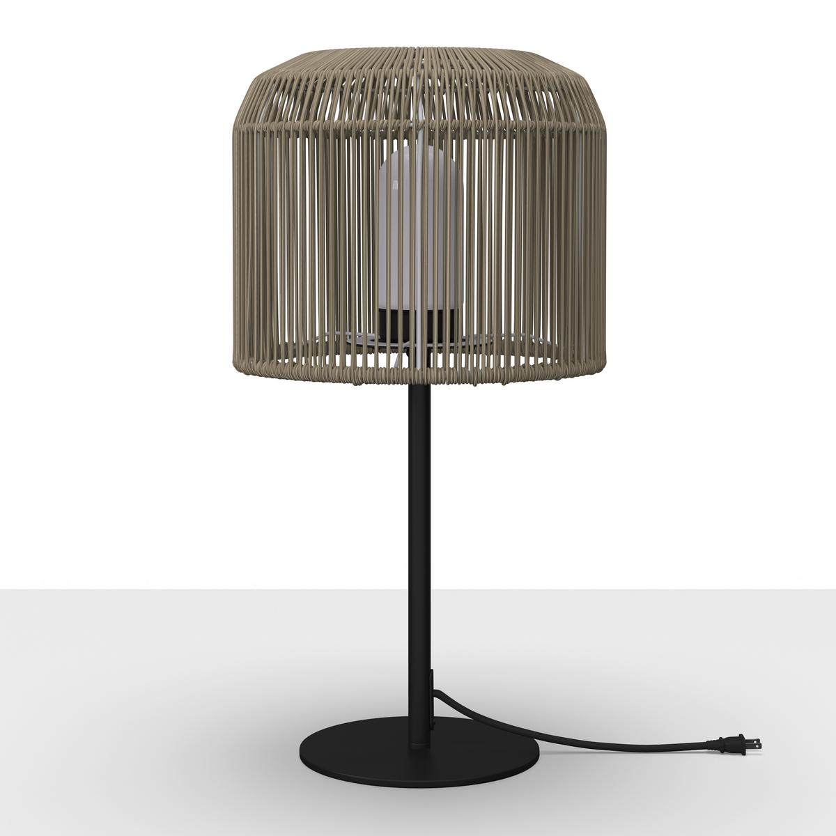 STOLNÁ LAMPA IVO - čierna/zelená, Modern, kov/plast (30/58/30cm) - Bessagi Garden