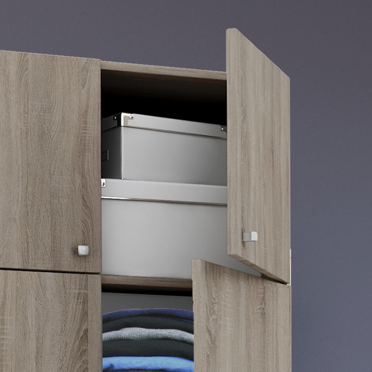Mehrzweckschrank Vandol I Sonoma Eiche BxH: 70x238 cm - Silberfarben/Sonoma Eiche, MODERN, Holzwerkstoff (70/238/39cm) - MID.YOU
