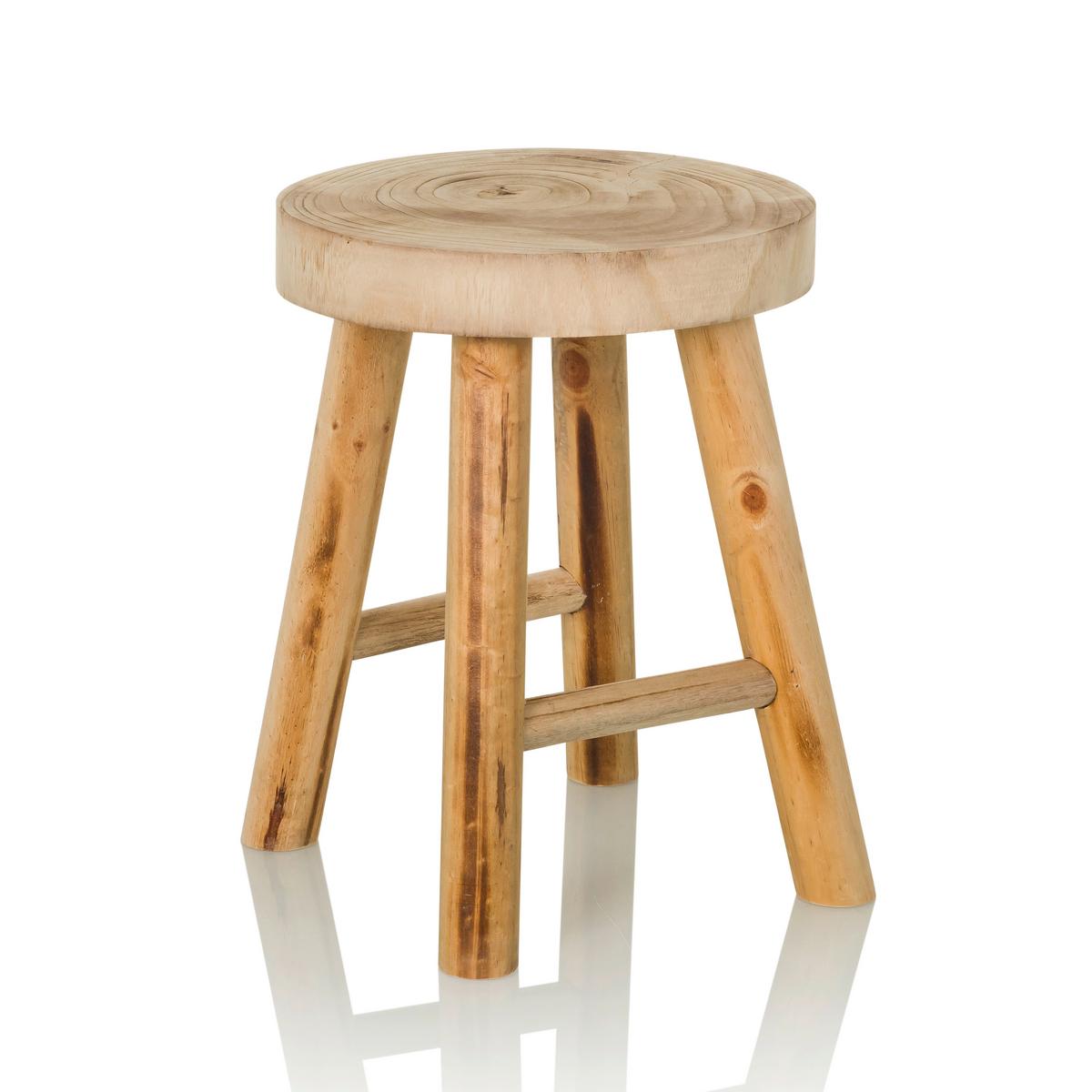 Hocker Rustiko W Braun B: 33 Cm - Braun, MODERN, Holz (33/44/33cm) - MID.YOU