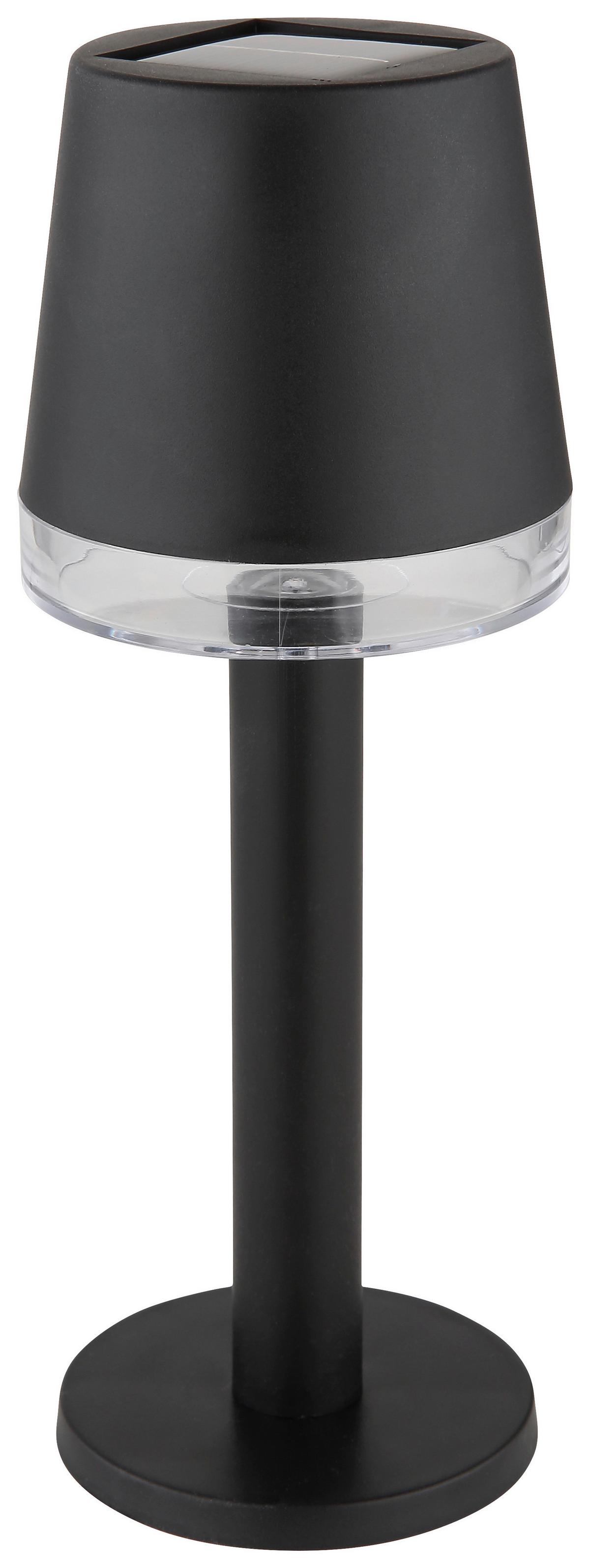 Solar-Tischleuchte Schwarz Samanta H: 21,5 cm - Schwarz, KONVENTIONELL, Kunststoff (8/21,5cm) - Ondega