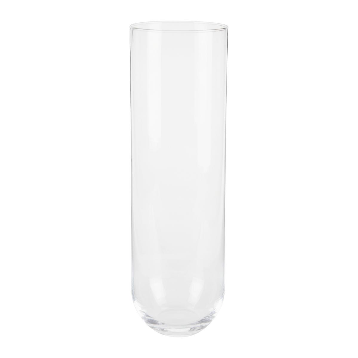 Vase Mathias - Klar/Alabasterfarben, KONVENTIONELL, Glas (15/50cm) - Luca Bessoni