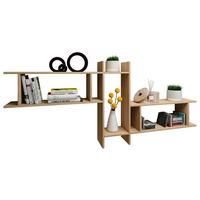 Wandregal Sirola Sonoma Eiche Dekor B: 188 cm - Sonoma Eiche, KONVENTIONELL, Holzwerkstoff (188/80/19,7cm) - MID.YOU