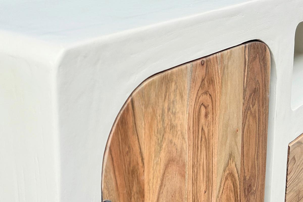 SIDEBOARD Naturfarben/Weiß B: 150cm - Weiß/Naturfarben, Design, Holz/Holzwerkstoff (150/80/40cm) - MID.YOU