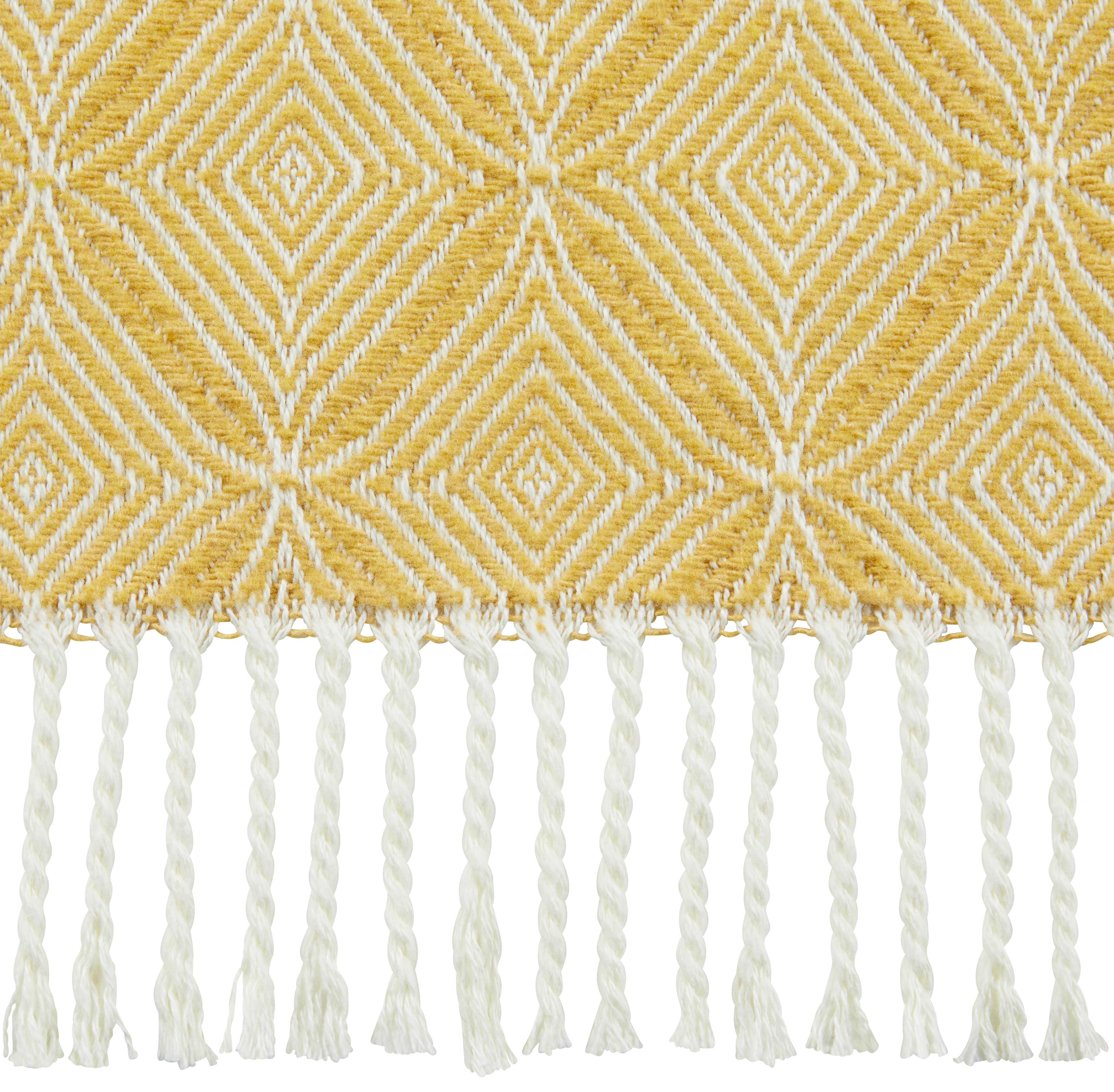 Deka Samira, 130/170 Cm, Žlutá - přírodní barvy/žlutá, Lifestyle, textil (130/170cm) - Modern Living